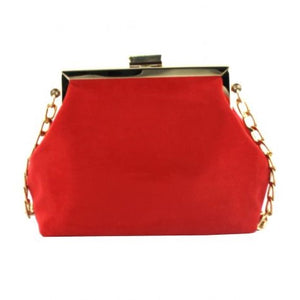MB 44781 Red with Gold Accessories Clutch Handbag
