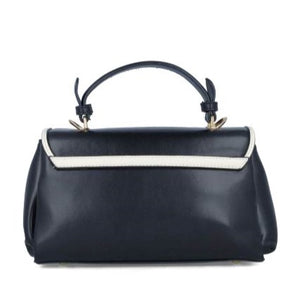 MB 85395 BLACK Leatherette with Gold Accessories Handbag