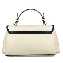 MB 85395 Cream Leatherette with Gold Accessories Handbag