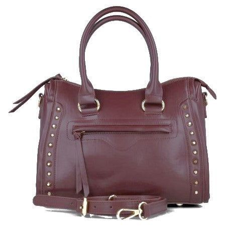 MB FASCINO 85408 BURGUNDY with Gold Accessories Handbag