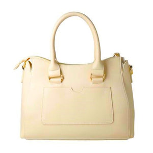MB FASCINO 85408 BEIGE Leatherette with Gold Accessories Handbag