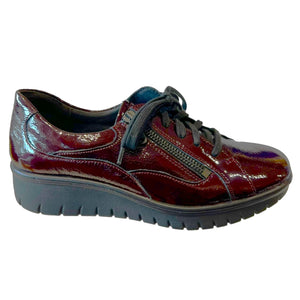 Westland Calias 22 by Josef Seibel Burgundy Patent Leather Sneakers