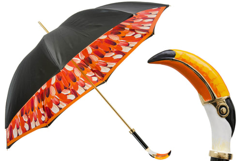 PASSOTI 4K3 - LUXURY Black & Orange Toucan Umbrella's