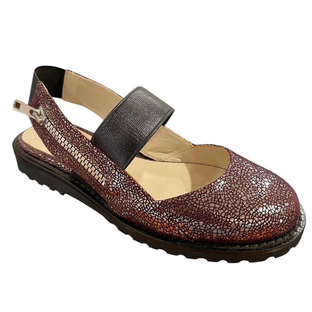 TUFFONI 1479 Silver Bordo & Black Sandals