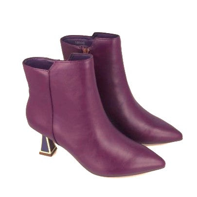 MB 24481 Burgundy Ankle Boots