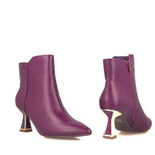 MB 24481 Burgundy Ankle Boots