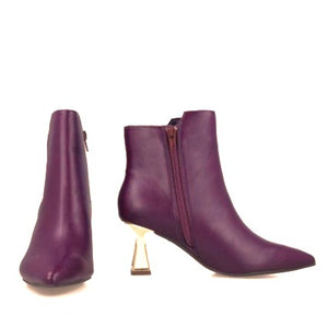 MB 24481 Burgundy Ankle Boots