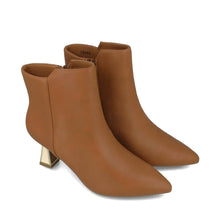 MB 24481 Tan Textile & Synthetic Ankle Boots