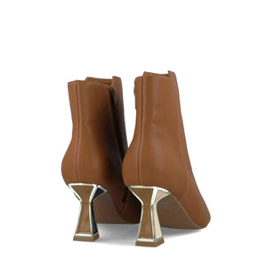 MB 24481 Tan Textile & Synthetic Ankle Boots