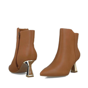 MB 24481 Tan Textile & Synthetic Ankle Boots