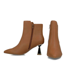 MB 24481 Tan Textile & Synthetic Ankle Boots