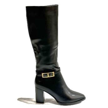 MB 24699 Black Leather Knee High Boots