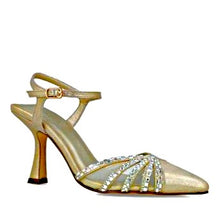 MB 24734 Gold Diamante Encrusted High Heels