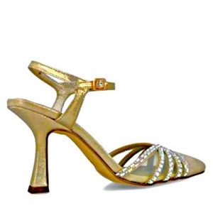 MB 24734 Gold Diamante Encrusted High Heels