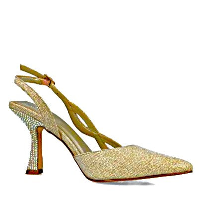 MB 24788 Gold Glitter High Heels