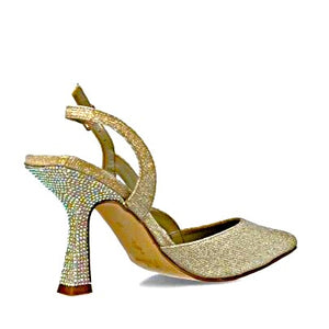 MB 24788 Gold Glitter High Heels