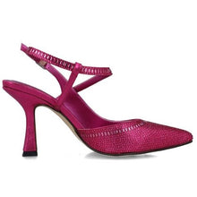 MB 24830 Magenta Fuchsia Diamante Encrusted High Heels