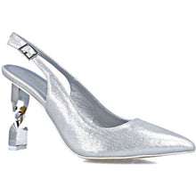 MB 24856 Silver Glitter High Heels