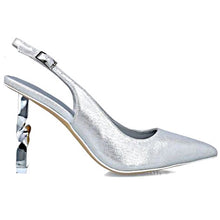 MB 24856 Silver Glitter High Heels