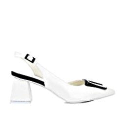 MB 24963 White Block Heels