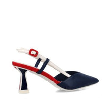 MB 25388 Navy Ivory Red Multi Colour Mid High Heels