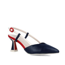 MB 25388 Navy Ivory Red Multi Colour Mid High Heels