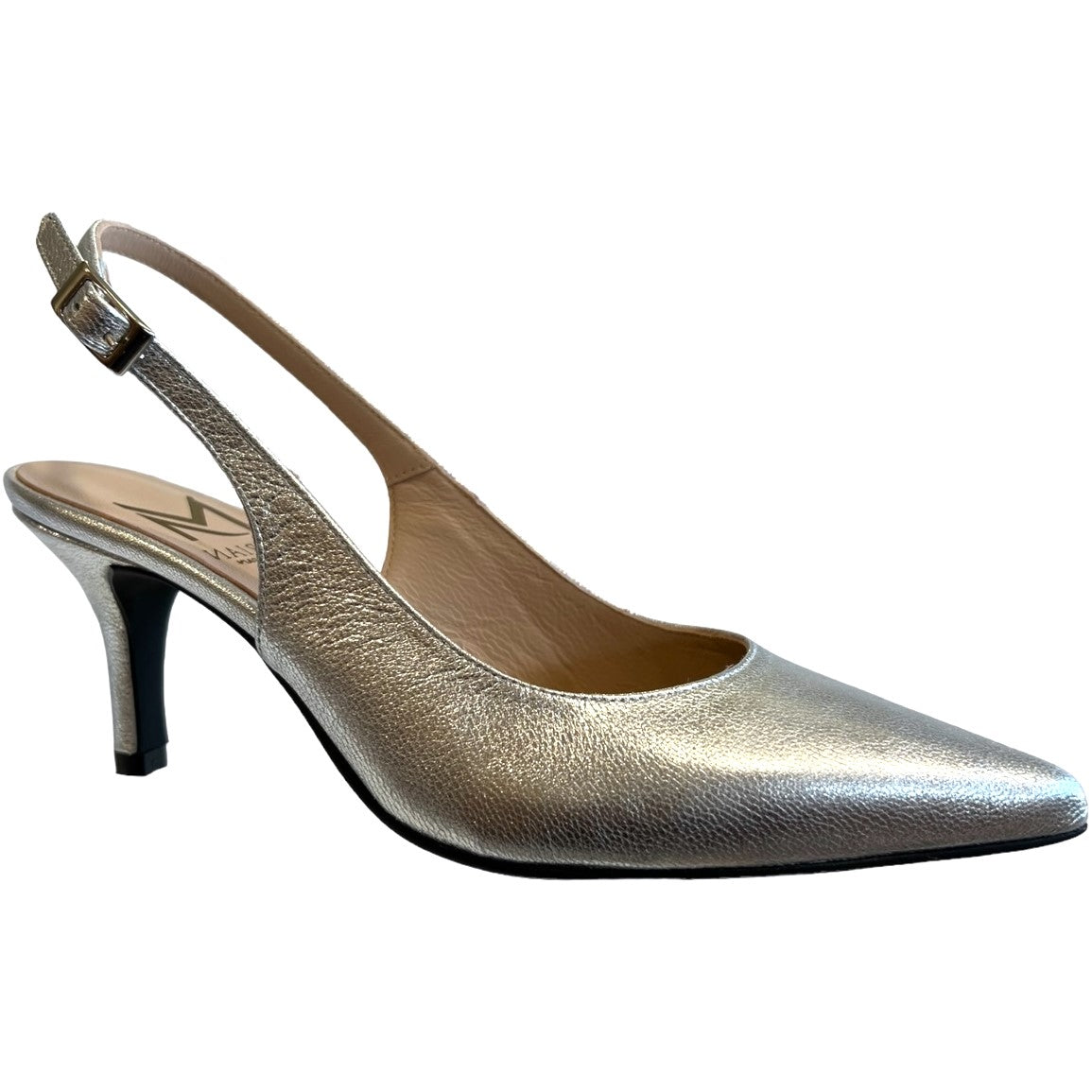 Marian 2801 Metallic Silver Leather Mid Heels – Ricardo Ferro