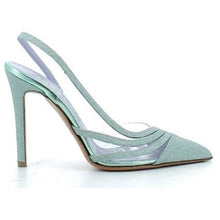 RF 3283 Mint Green Glitter Mersh High Heels