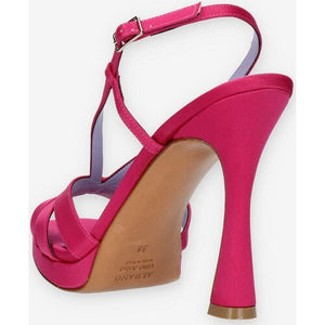 RF 3386 Fuchsia (Fuxia) Satin Platform High Heels