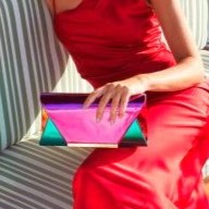 MB 85625  Fuchsia, Green & Red Multi Colour Clutch