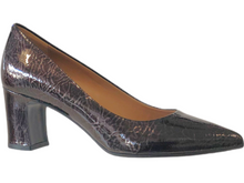 PIAZZA GRANDE 3654 Crush Champagne Brown Leather Block Heels