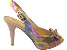 MODA DI FAUSTO 48421C Tan Multi Colour Sling Back High Heels
