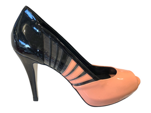 LORIBLU 4EY01056 Black & Salmon Patent Leather High Heels