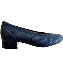 Pitillos 5080 Navy Blue Leather Sling Back Flat Heels