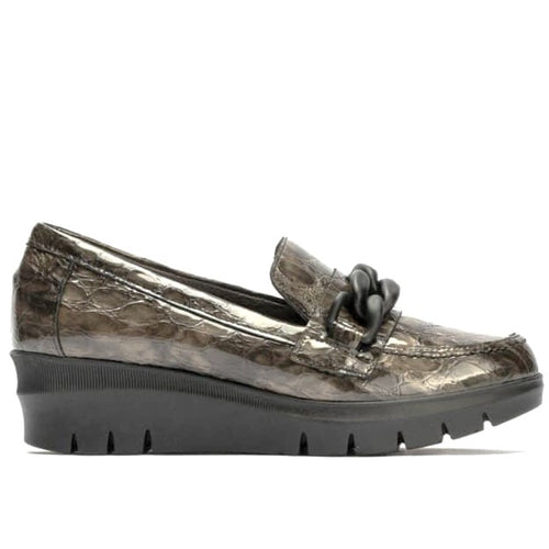 Pitillos 5341 Smokey GreyLeather Wedge Heels