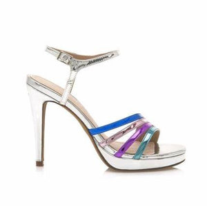MM67389 Sky Blue, Rose Gold, Fuchsia & Silver High Heels