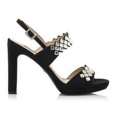 MM68049RF Suede Black High Platform Heels