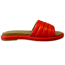 REP 73140 Red Leather Flat Slides Sandals
