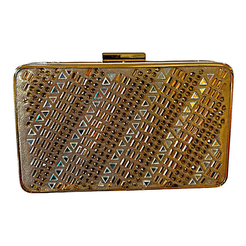 MB 85233 Gold Diamante encrusted Clutch