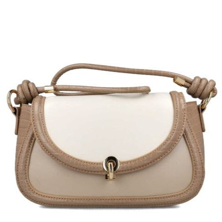 MB 85254 Beige, Taupe & Stone Color Crossbody bag