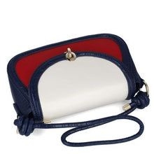 MB 85254 White, Navy & Red Color Crossbody Handbag