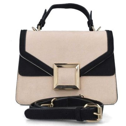 MB 85283 Beige & Black Handbag