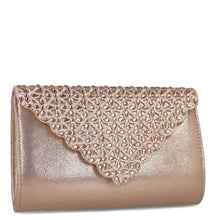 MB 85540 Gold with embellished Flap Clutch