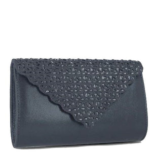 MB 85540 Gold with embellished Flap Clutch