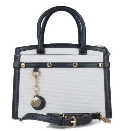 MB 85553 Navy White Clutch Handbag