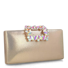 MB 85574 Rose Gold with Diamante Clasp Clutch