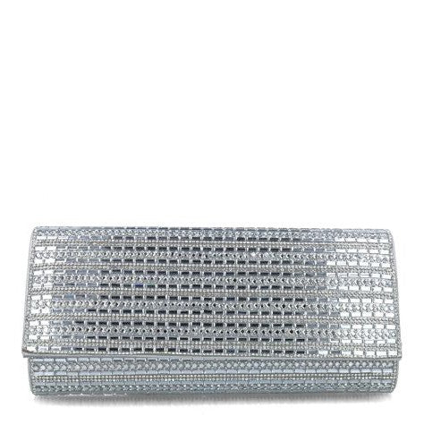 MB 85599 Silver Diamante Encrusted Clutch