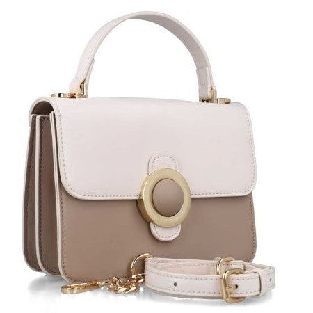 MB 85624 Taupe Ivory Handbag