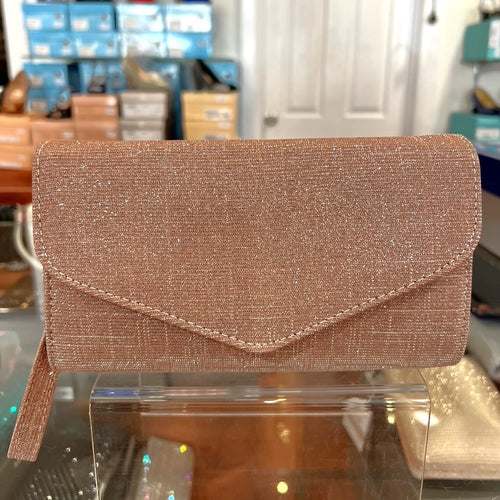 B123 Galassia Rose Gold Lurex Clutch