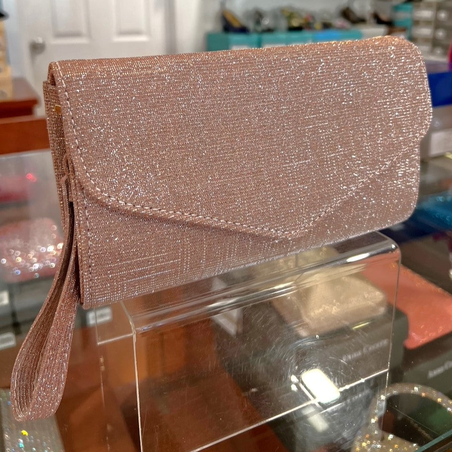 B123 Galassia Rose Gold Lurex Clutch